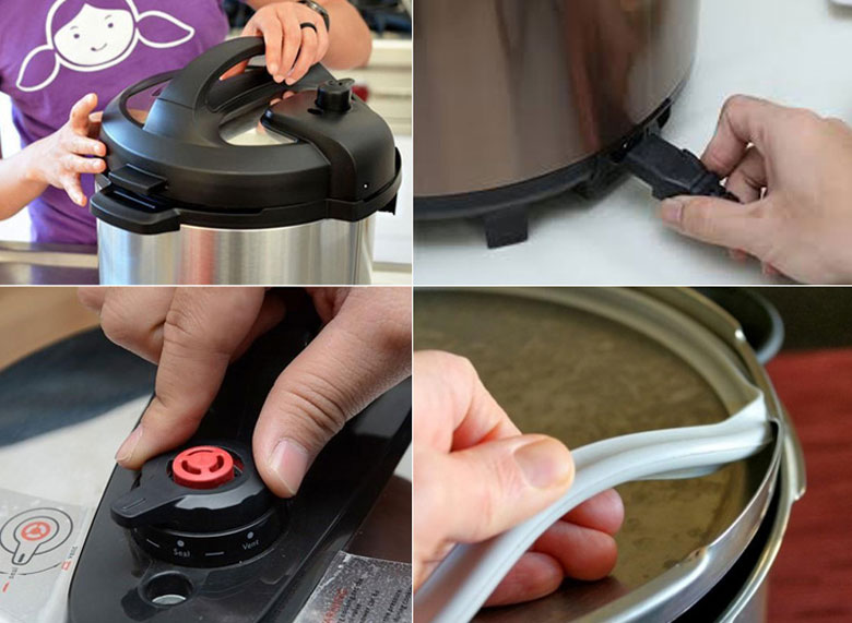Kiểm tra nồi áp suất trước khi dùng - Hướng dẫn sử dụng nồi áp suất điện