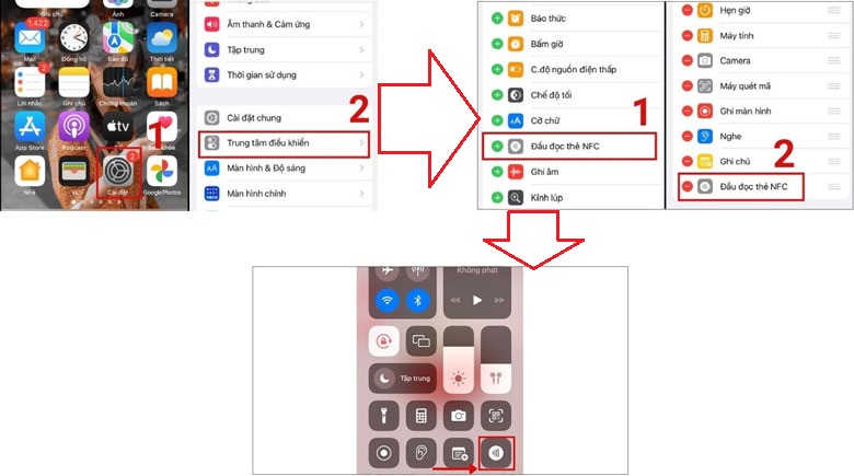 Bật NFC trên iPhone 8 Plus trở về trước