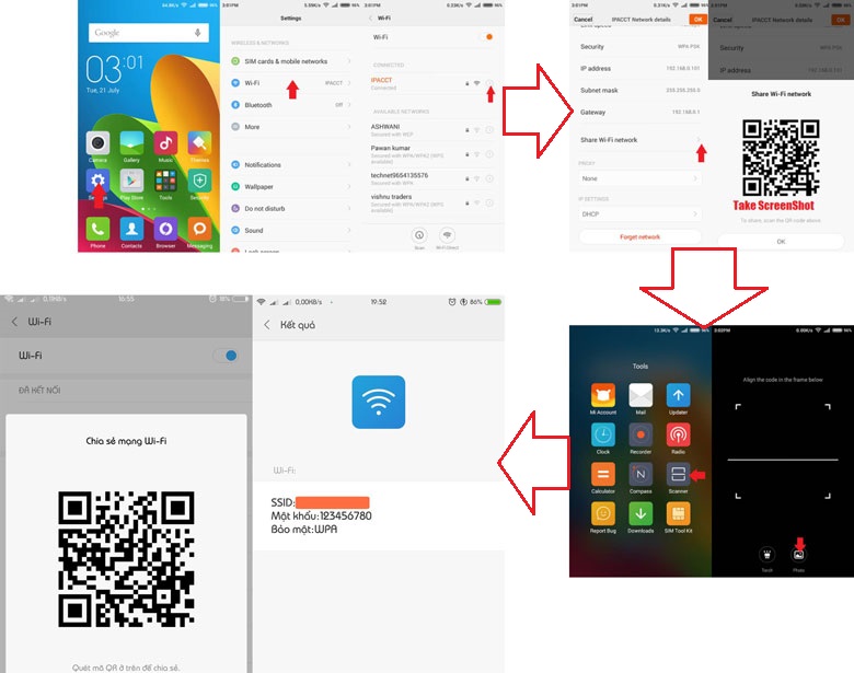 Cách đăng nhập wifi bằng mã QR trên Xiaomi