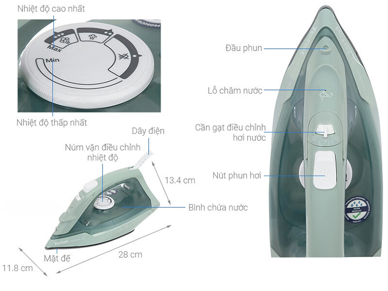 Bàn là hơi nước Tefal Power FV2C50E1