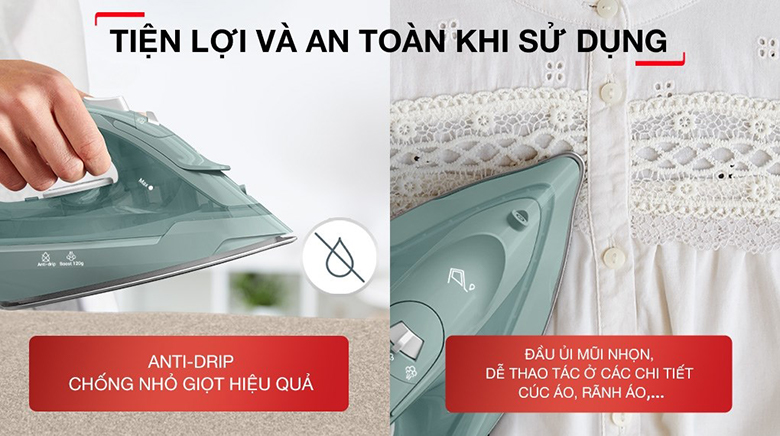 Bàn là hơi nước Tefal Power FV2C50E1 - Trang bị tính năng an toàn