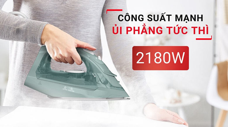 Bàn là hơi nước Tefal Power FV2C50E1 - Công suất mạnh mẽ 