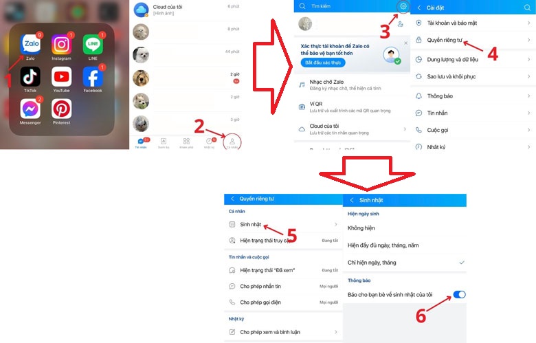 Tắt thông báo sinh nhật Zalo trên chính nick của bạn