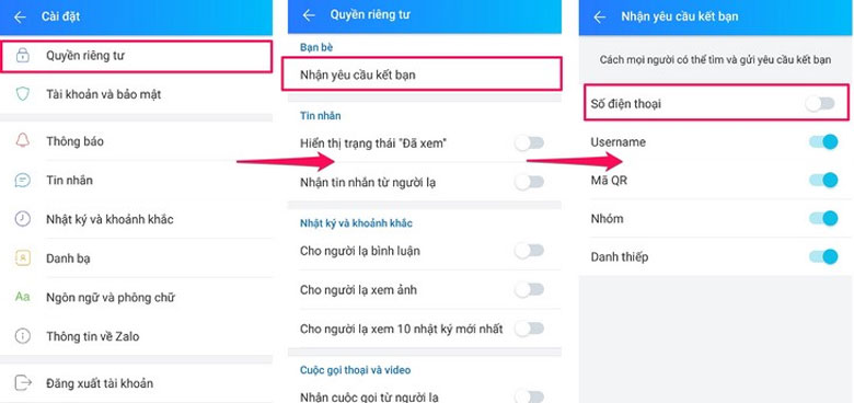 Cách ẩn số điện thoại trên Zalo, thực hiện chi tiết