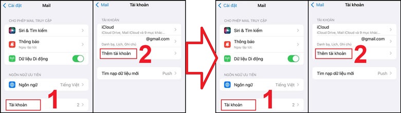 Tạo email trên điện thoại iPhone tự động