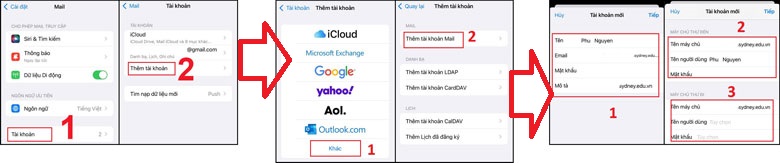 Cách tạo email trên điện thoại iPhone thủ công