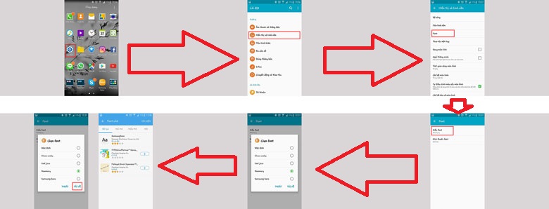 Cách đổi kiểu chữ trên điện thoại Samsung