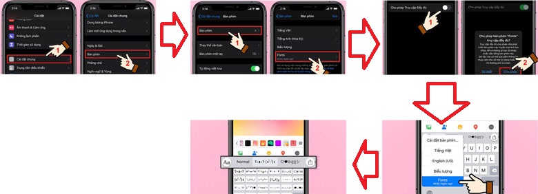 Cách thay đổi kiểu chữ trên điện thoại iPhone