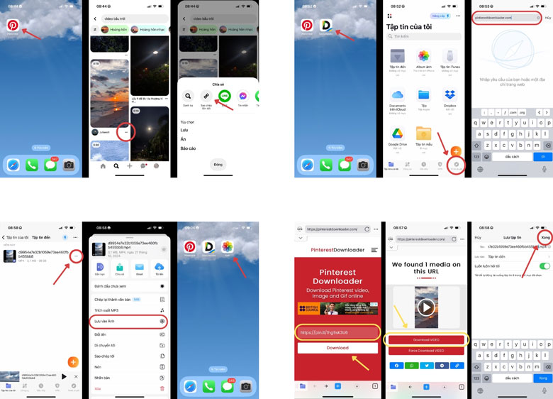 Lưu video trên pinterest về điện thoại nhanh chóng