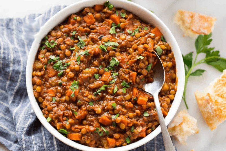 Các món nấu bằng nồi áp suất điện - Súp đậu lăng