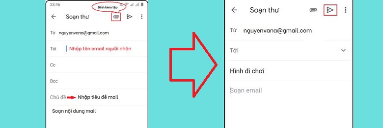 Cách gửi mail trên điện thoại cho người mới