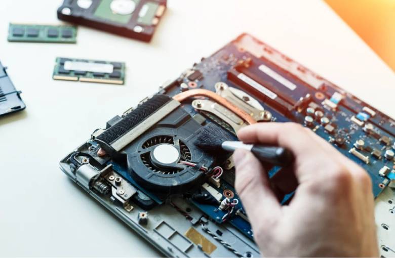 laptop dell rút sạc là tắt nguồn - vệ sinh quạt tản nhiệt