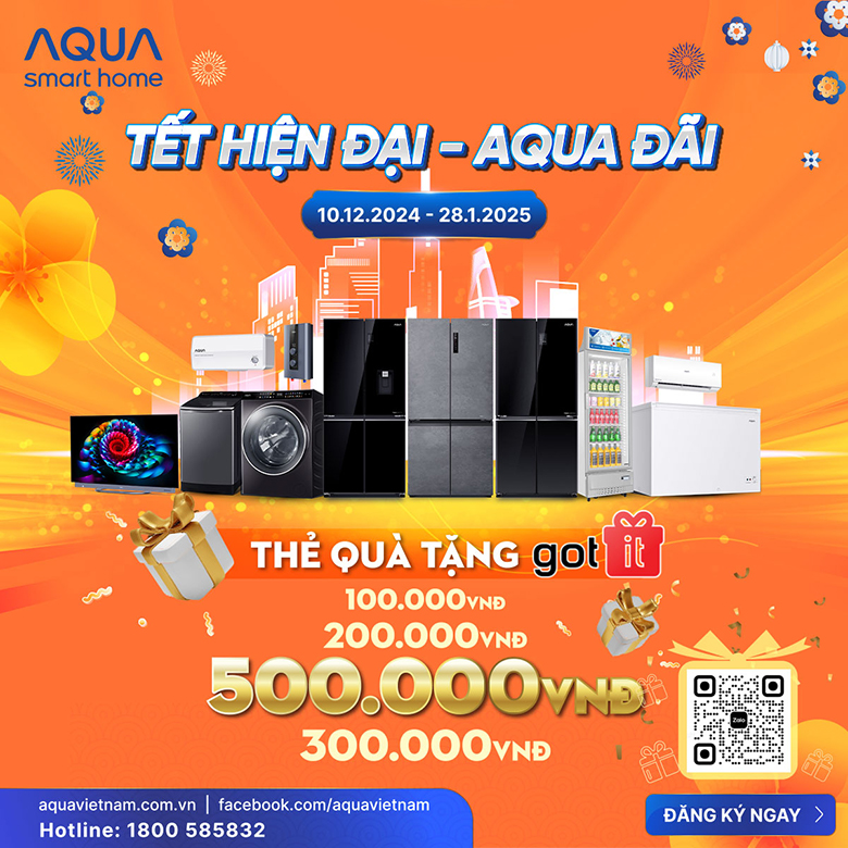 Tết hiện đại AQUA đãi - Quà Tết về tay, Tết vui trọn ngày