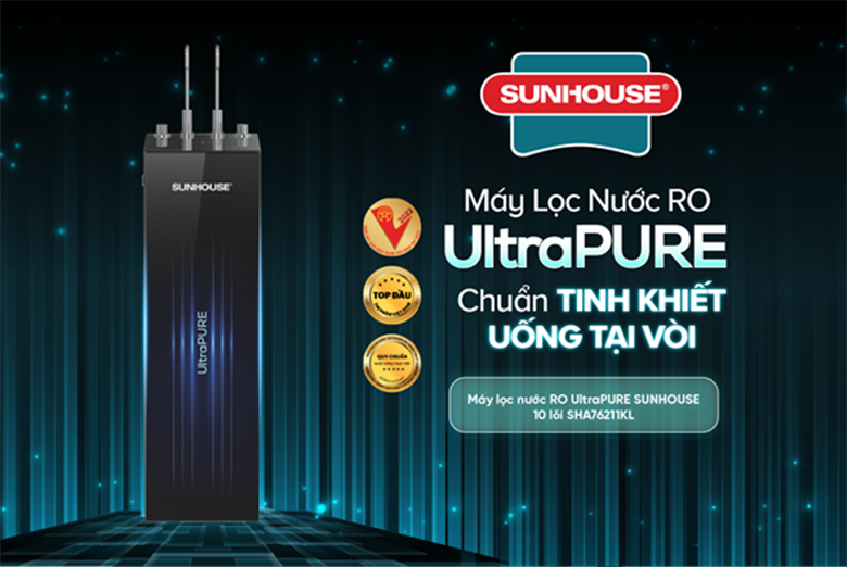 Máy lọc nước tốt nhất hiện nay 2024 - Sunhouse SHA76211KL