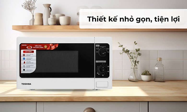 Lò vi sóng Toshiba ER-SM20(W1)VN 20L - Thiết kế nhỏ gọn, tiện lợi 