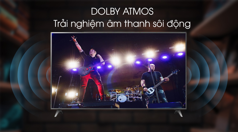 Tivi LG 75UM7500PTA sử dụng công nghệ âm thanh DTS Virtual:X có hỗ trợ Dolby ATMOS