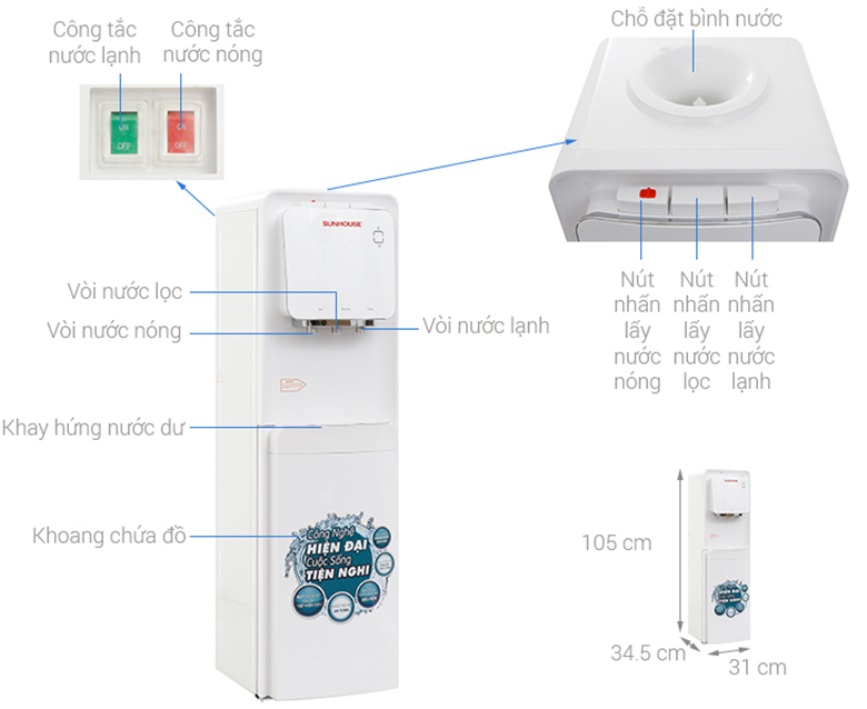 Cây nước Sunhouse SHD9546