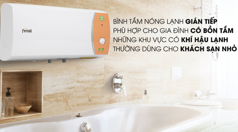 Bình nóng lạnh cho 4 người Ferroli 30 lít Verdi-TE 30