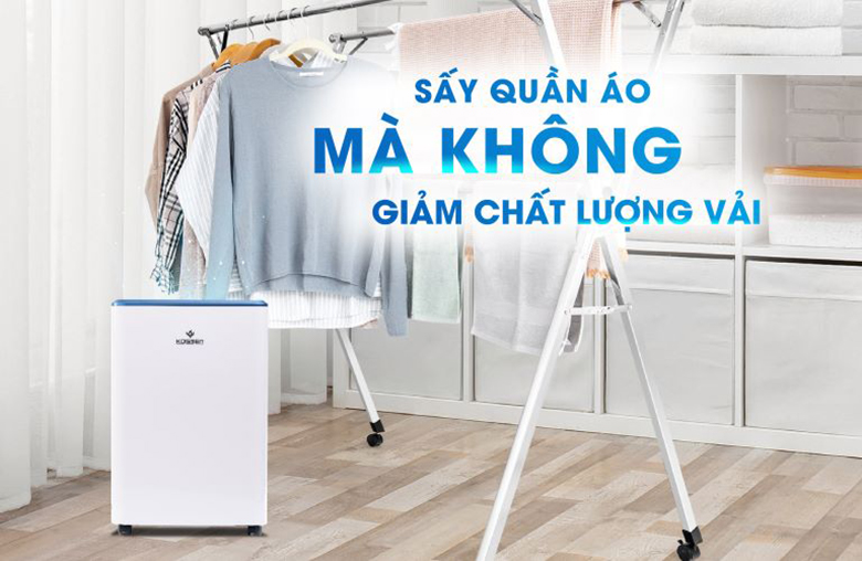 Máy hút ẩm dân dụng Kosmen KM-12N - Chức năng sấy khô quần áo nhanh chóng