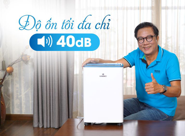 Máy hút ẩm dân dụng Kosmen KM-12N - Vận hành êm ái, không gây ồn