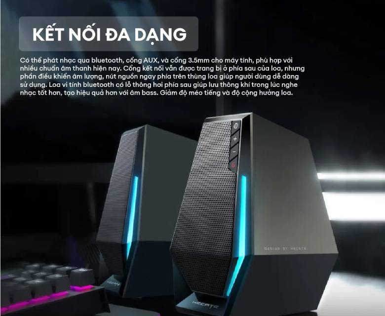 Loa Edifier Hecate G1500 Max gaming 2.1 - kết nối đa dạng