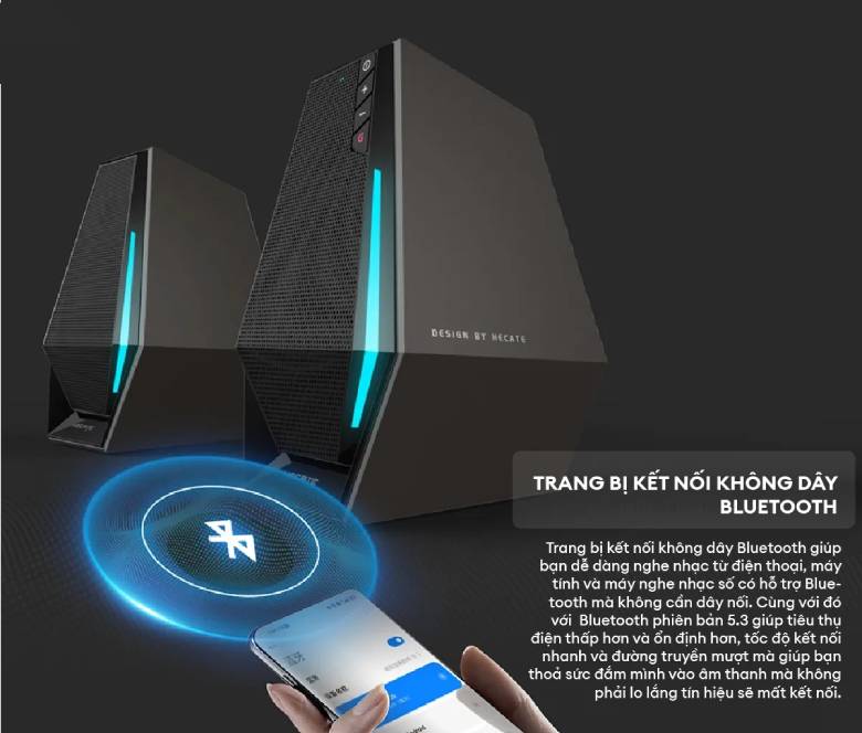 Loa Edifier Hecate G1500 Max gaming 2.1 - trang bị bluetooth 5.3
