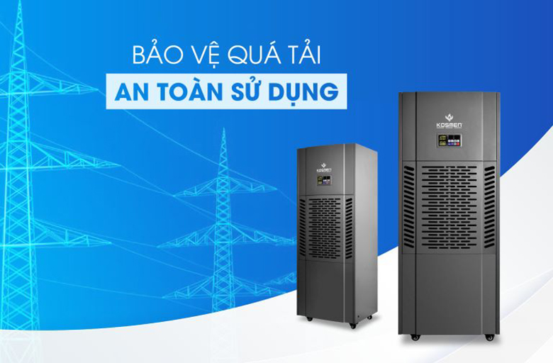 Máy hút ẩm công nghiệp Kosmen KM-250S - Cơ chế bảo vệ quá tải