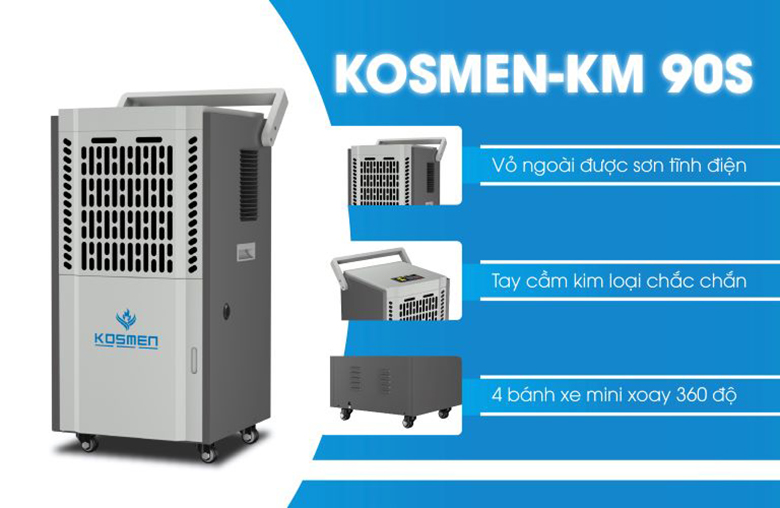 Máy hút ẩm Kosmen KM - 90S - Thiết kế hiện đại, bền bỉ