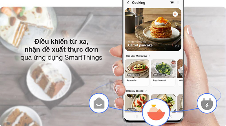 Bếp từ 4 vùng nấu Samsung NZ64B5067YY/SV - Điều khiển tiện lợi qua ứng dụng SmartThings