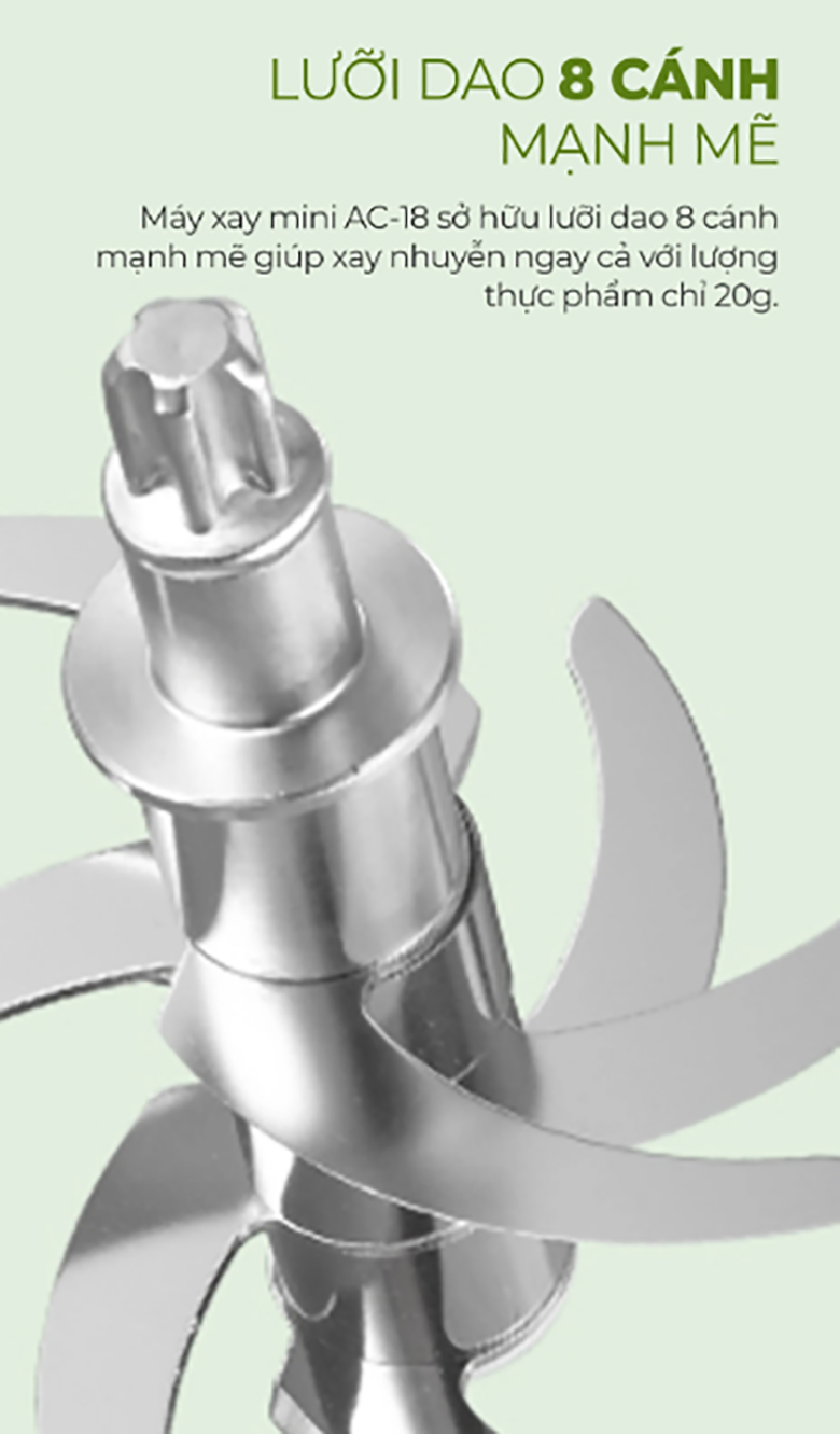 Máy xay thịt Magic AC-18 - Lưỡi dao inox sắc bén