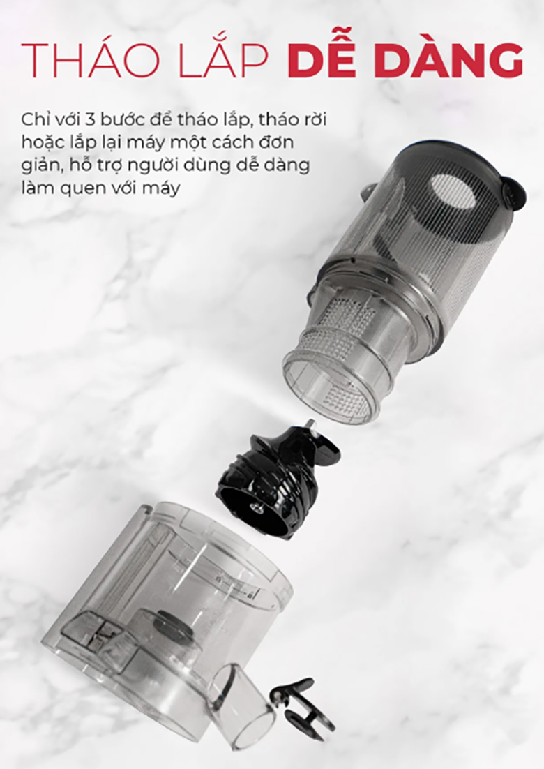 Máy ép chậm Magic AC-148 - Tháo lắp đơn giản