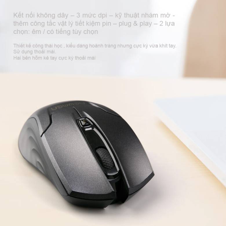 Chuột không dây Newmen E400 Silent - kết nối không dây tiện lợi