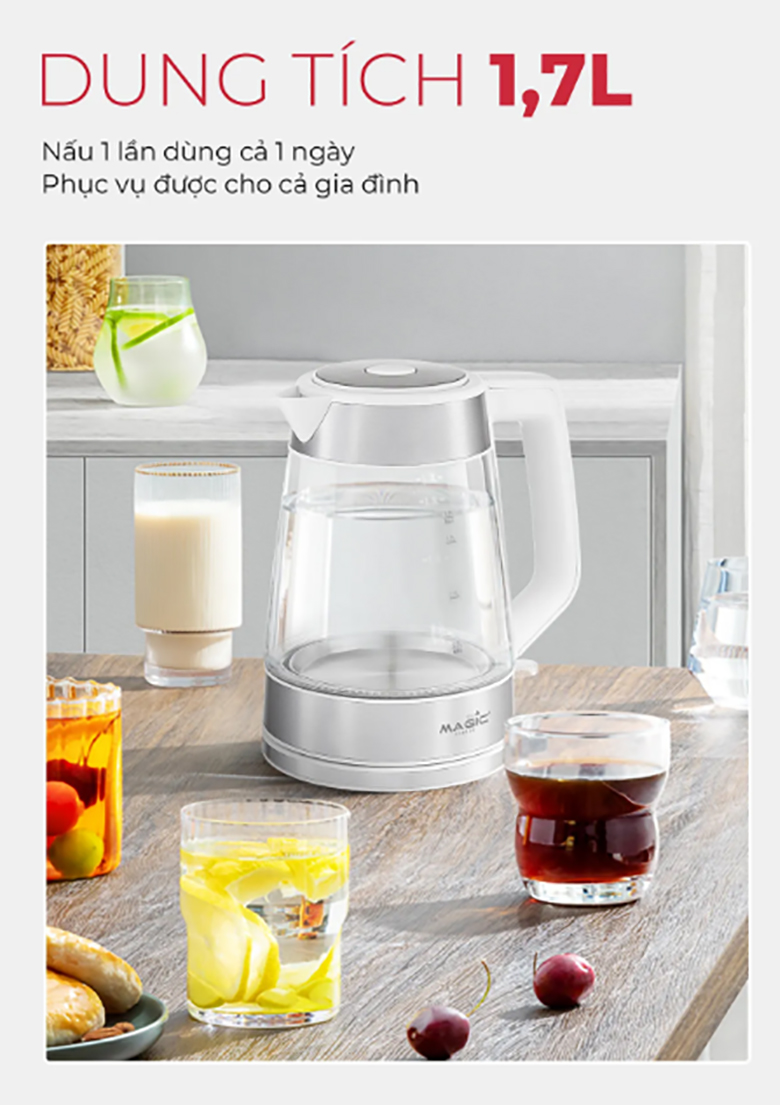 Ấm siêu tốc Magic Eco AC-44 - Dung tích 1.7 lít
