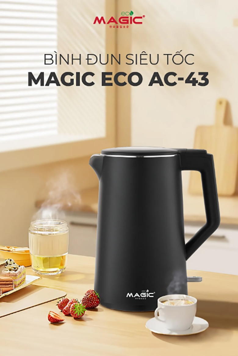 Ấm siêu tốc Magic Eco AC-43 - Thiết kế hiện đại, màu sắc trang nhã