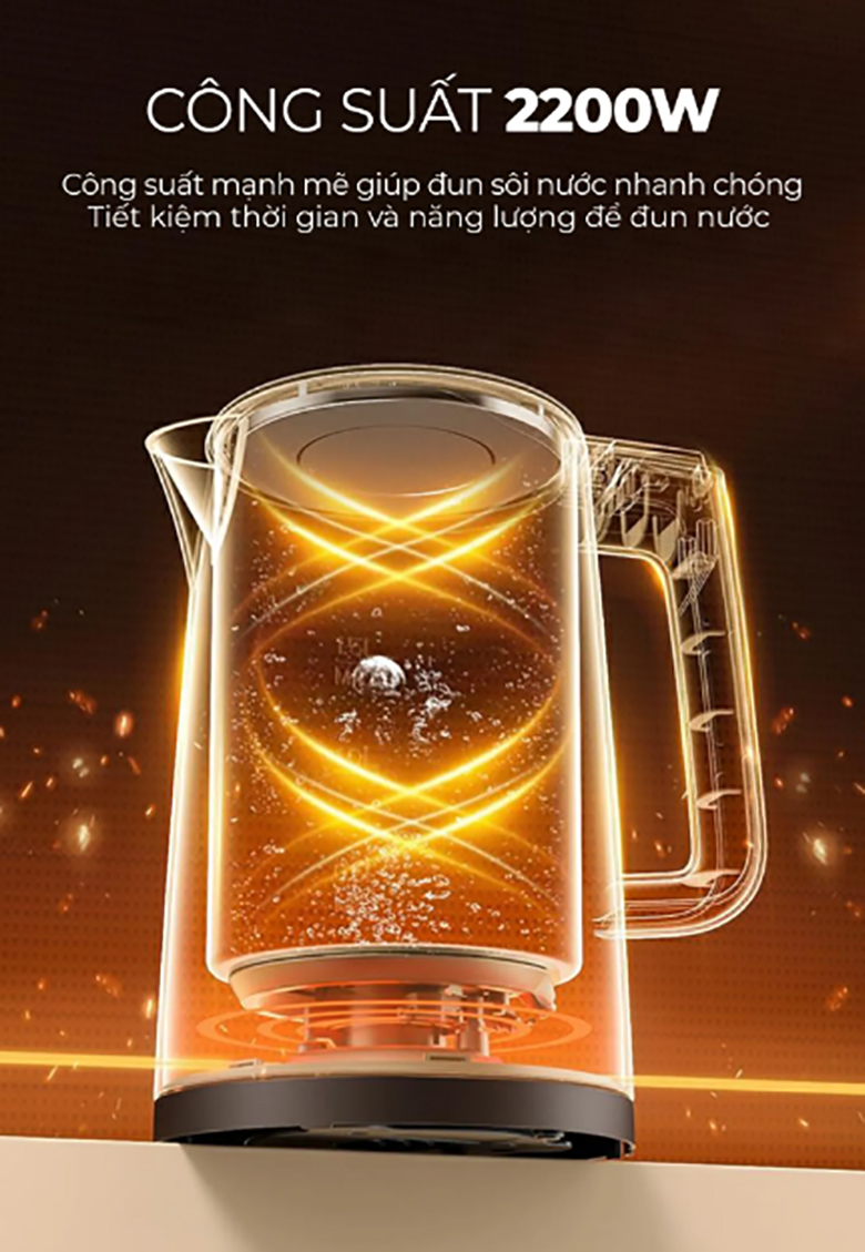 Ấm siêu tốc Magic Eco AC-43 - Công suất mạnh mẽ