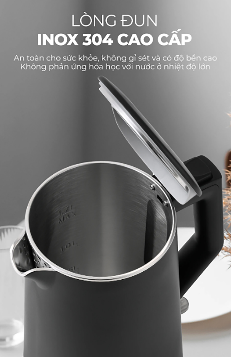 Ấm siêu tốc Magic Eco AC-43 - Ruột bình bằng inox 304 cao cấp