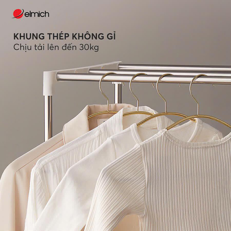 Tủ sấy quần áo Elmich CDE-8641 - Khung thép không gỉ, chịu trọng tải lên đến 30kg