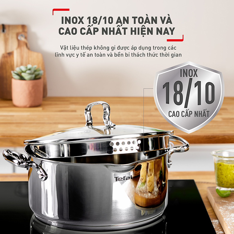 Nồi Tefal Duetto Plus G7194455 size 20cm - Chất liệu cao cấp, bền bỉ, an toàn