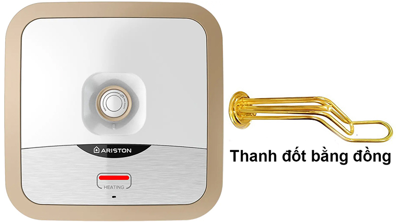 Bình nóng lạnh Ariston AN2 15 R 2.5FE - Làm nóng nhanh với thanh đốt bằng đồng chất lượng cao 