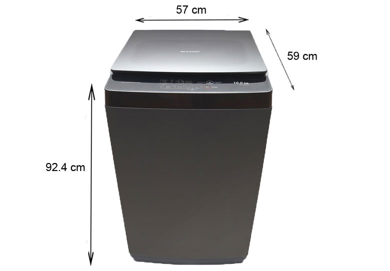 Máy giặt cửa trên giá rẻ - Máy giặt Sharp 10kg ES-Y100HV-S lồng đứng