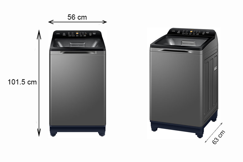 Máy giặt cửa trên giá rẻ - Máy giặt Aqua 9 kg AQW-FR90GT.S lồng đứng