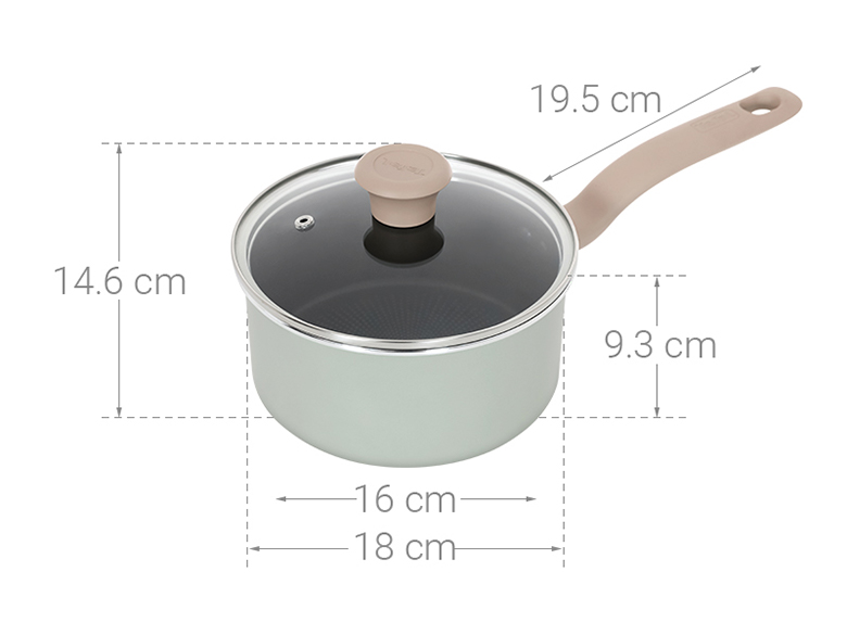 Quánh nhôm chống dính Tefal So Matcha G1792395 size 18cm