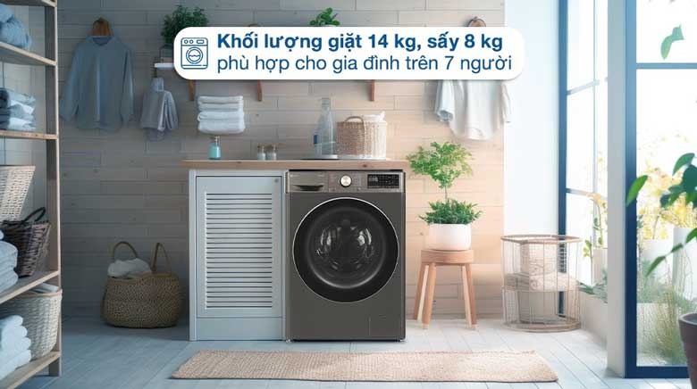 Giá máy giặt sấy khô không cần phơi LG