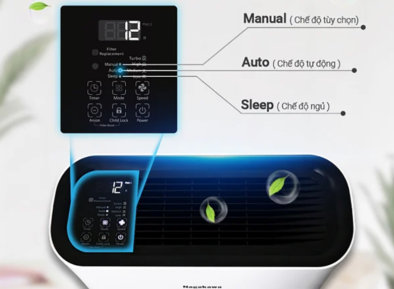 Máy lọc không khí Nagakawa NAG3502M - 3 chế độ hoạt động