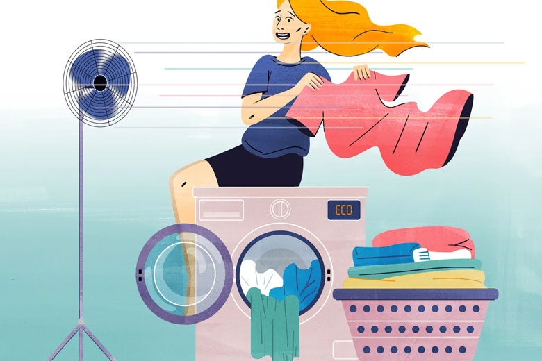 Cách sấy quần áo không bị co rút - Không sấy quần áo quá khô