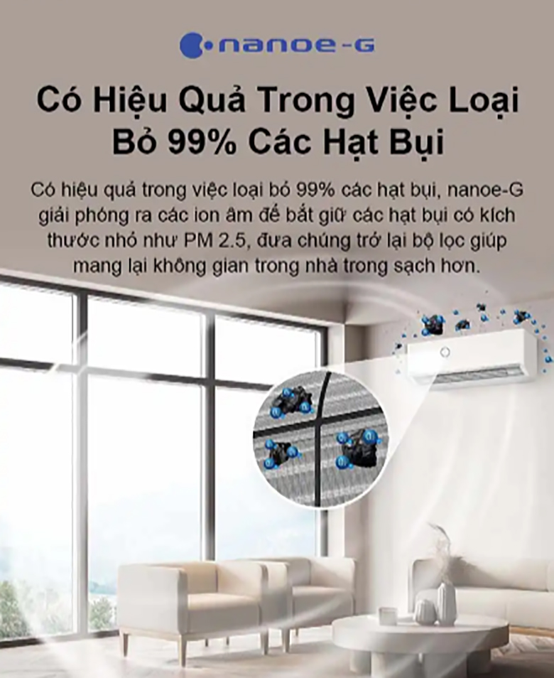 Điều hòa Panasonic 1 chiều Inverter 20.800 BTU CU/CS-XU24BKH-8 - Công nghệ Nanoe-G 