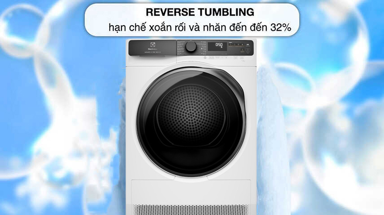 Máy sấy bơm nhiệt Electrolux 9 kg EDH903R7WC - Công nghệ sấy đảo chiều Reverse Tumbling