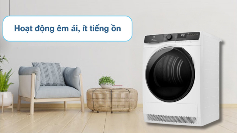Máy sấy bơm nhiệt Electrolux 8 kg EDH803J5WC - Vận hành êm ái, tiết kiệm điện năng