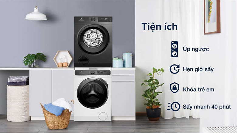 Máy sấy thông hơi Electrolux 9 kg EDV904N3SC - Trang bị nhiều tiện ích