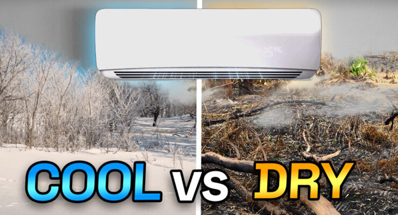 Chế độ Dry với chế độ Cool - Chế độ Dry nên để bao nhiêu độ